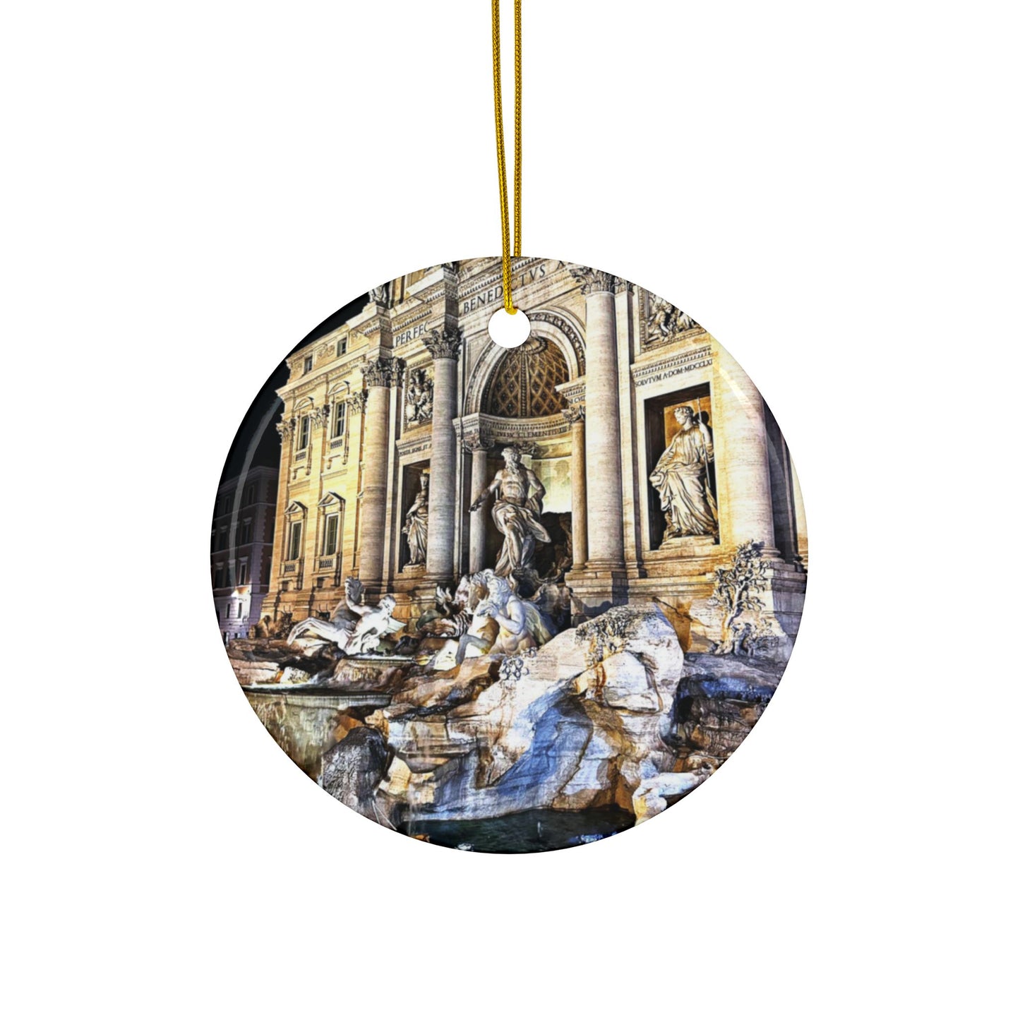 Trevi Fountain by Chasing Oz - Double-sided Ceramic Ornaments