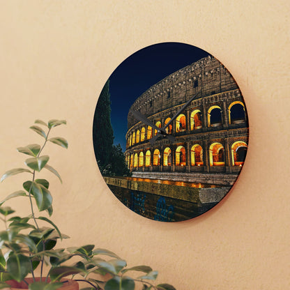 Chasing Oz Art Rome Coliseum Acrylic Wall Clock