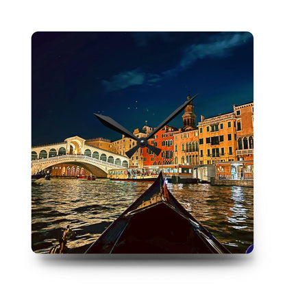 Chasing Oz Art Rialto Bridge Venice Acrylic Wall Clock