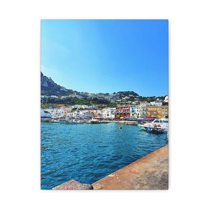 Capri Seaside by Chasing Oz - Stretched Canvas Print
