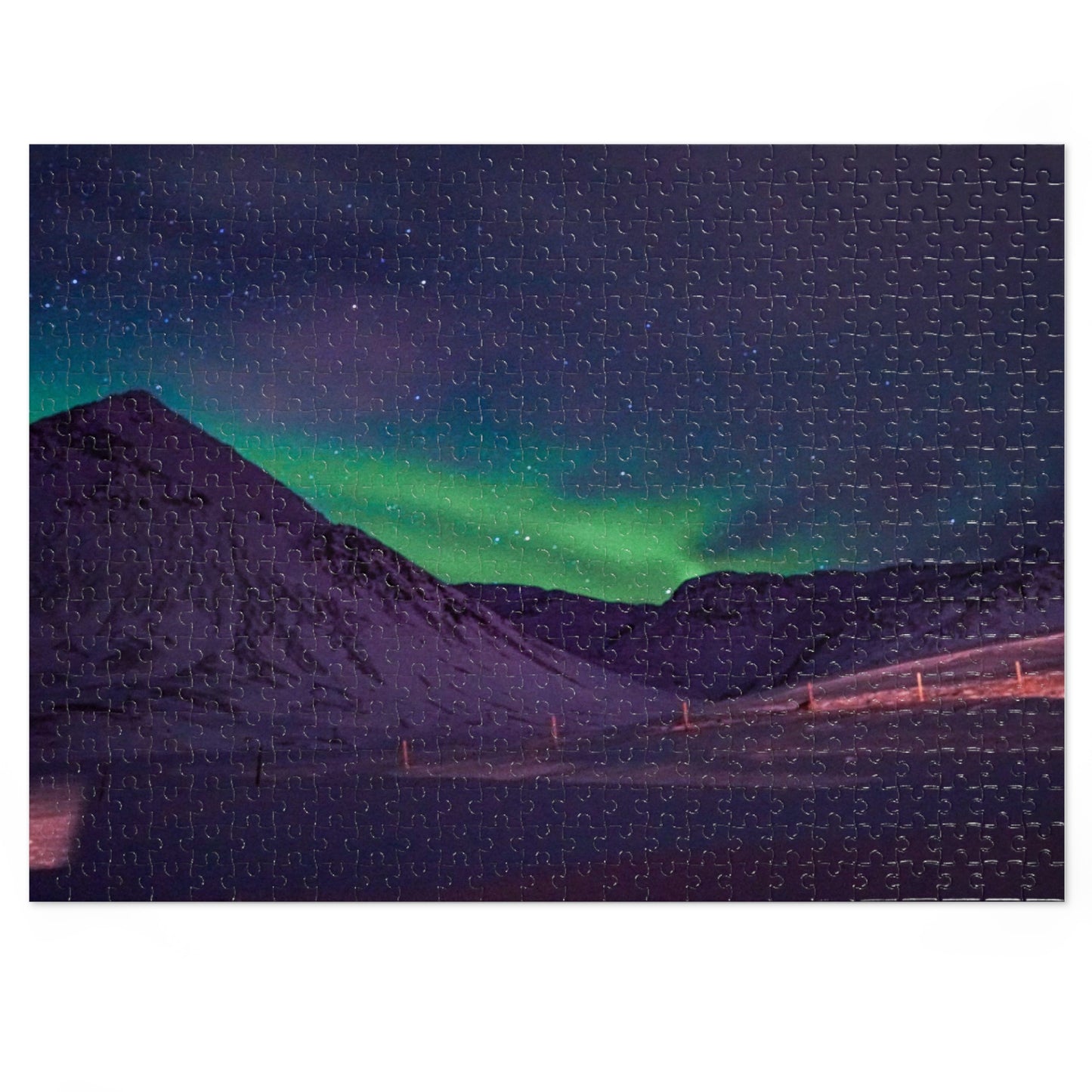 Iceland Northern Lights Jigsaw Puzzle with Tin