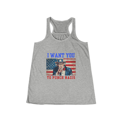 I Want You To Punch Nazis - Women's Racerback Tank