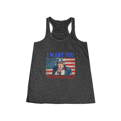 I Want You To Punch Nazis - Women's Racerback Tank