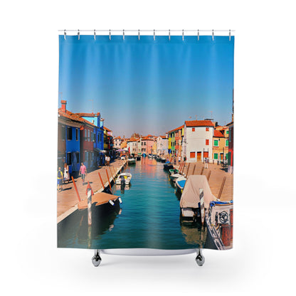 Chasing Oz Art Burano Canal Shower Curtain