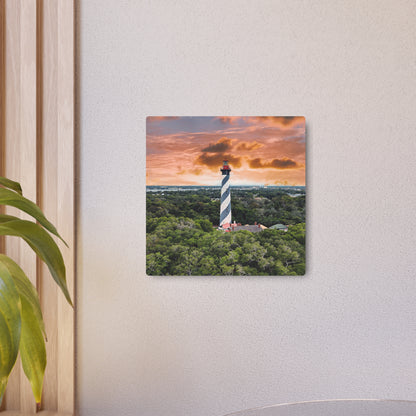 Chasing Oz Art St. Augustine Lighthouse Sunset - Metal Art Sign