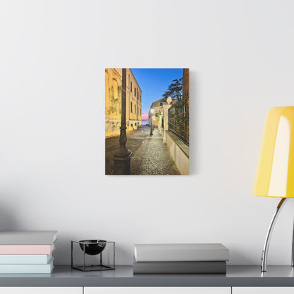 Amalfi Coast Nights Sunset Coastal Alley - Matte Canvas Print (1.25")