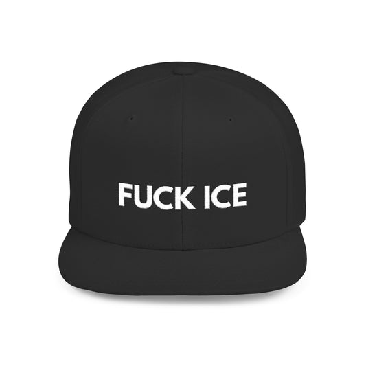 FCK ICE - Flat Bill Snapback — Embroidered Cap
