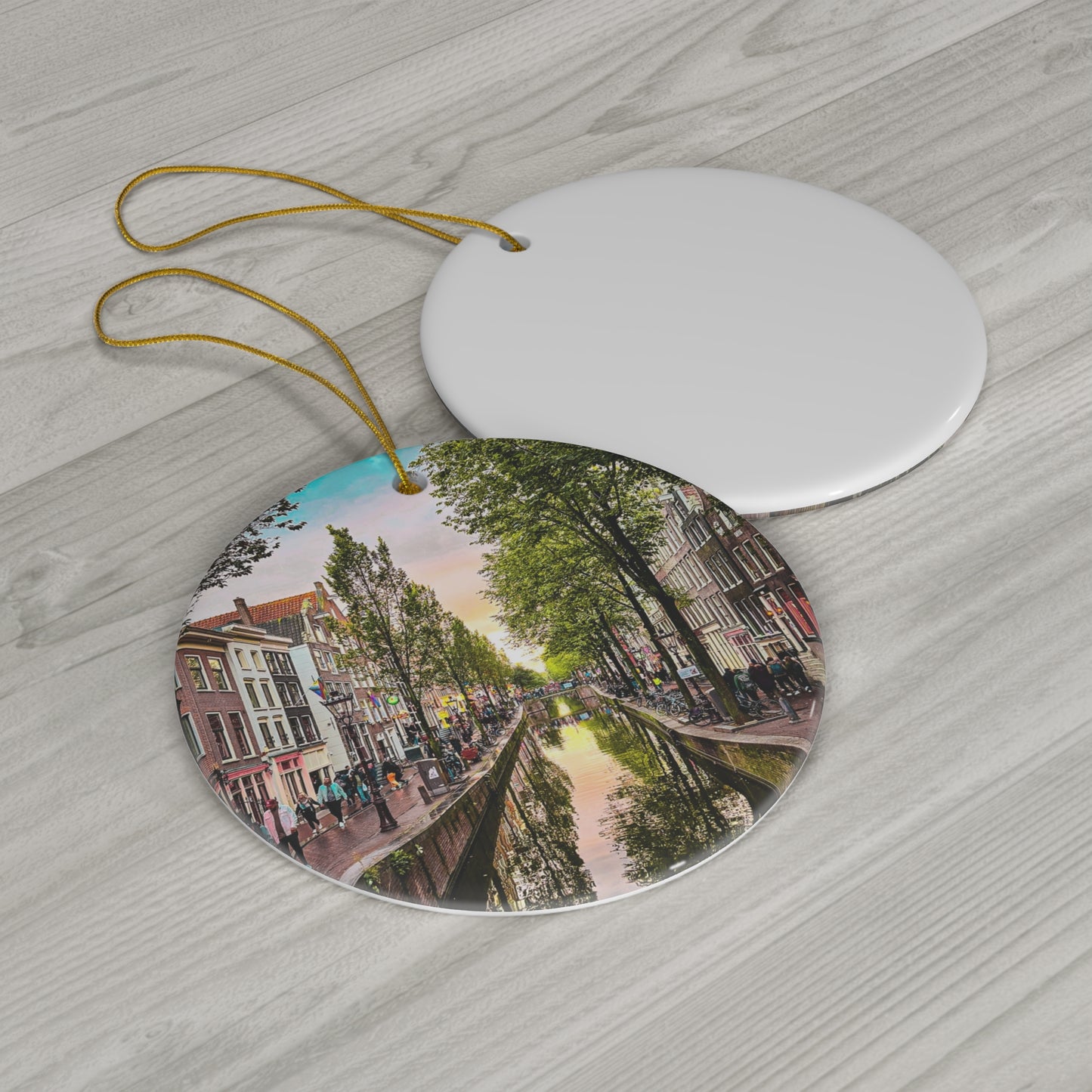 Chasing Oz Art Amsterdam Sunset - Ceramic Ornament