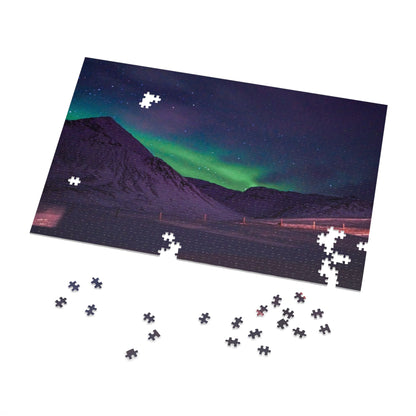 Iceland Northern Lights Jigsaw Puzzle with Tin