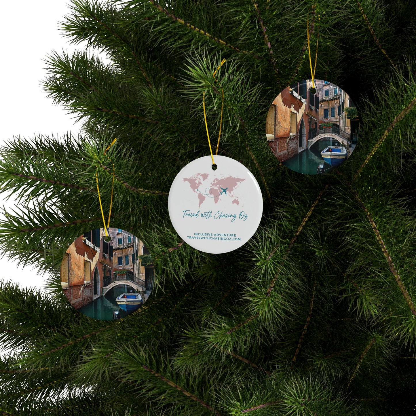 Venice Canal by Chasing Oz - Double-sided Ceramic Ornaments
