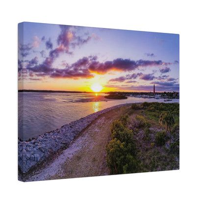 Chasing Oz Art Ponce Inlet Sunset Matte Canvas Stretched - 0.75"