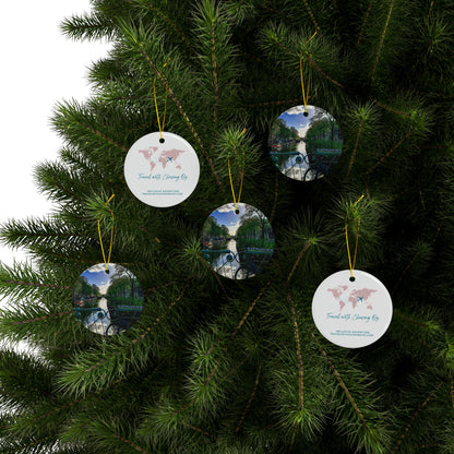 Amsterdam Bike Views by Chasing Oz - Double-sided Ceramic Ornaments