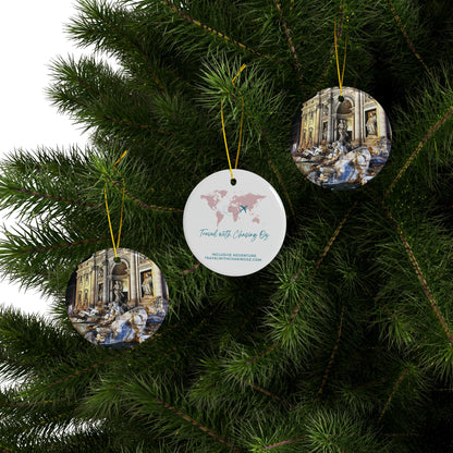 Trevi Fountain by Chasing Oz - Double-sided Ceramic Ornaments