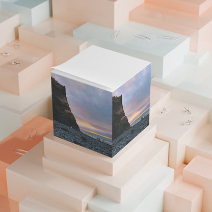 Iceland Black Sand Beach Sunrise - Sticky Note cube