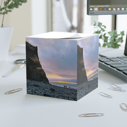 Iceland Black Sand Beach Sunrise - Sticky Note cube