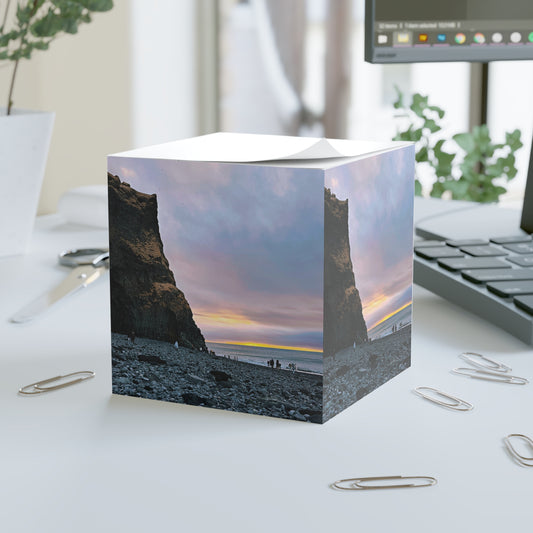 Iceland Black Sand Beach Sunrise - Sticky Note cube