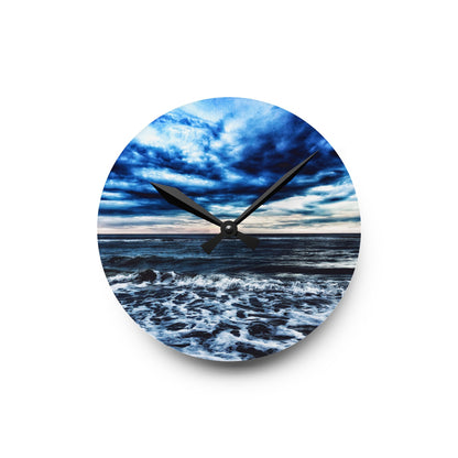 Chasing Oz Art Stormy Sunset Acrylic Wall Clock