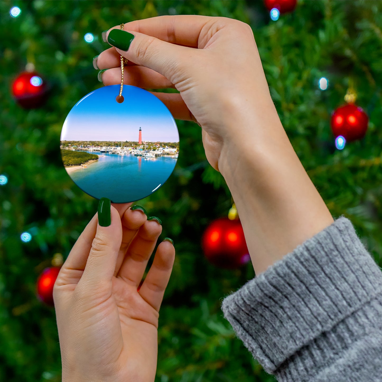 Ponce Inlet Lighthouse - Ceramic Ornament