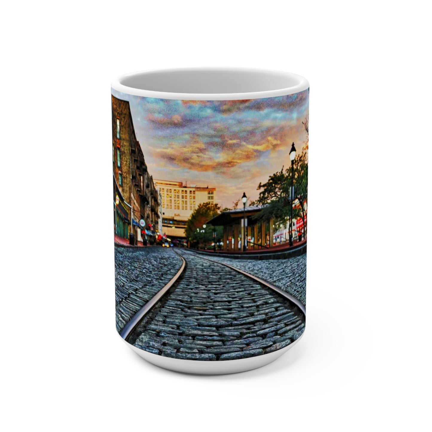 Chasing Oz Art Historic Savannah River Street  - Mug 15oz