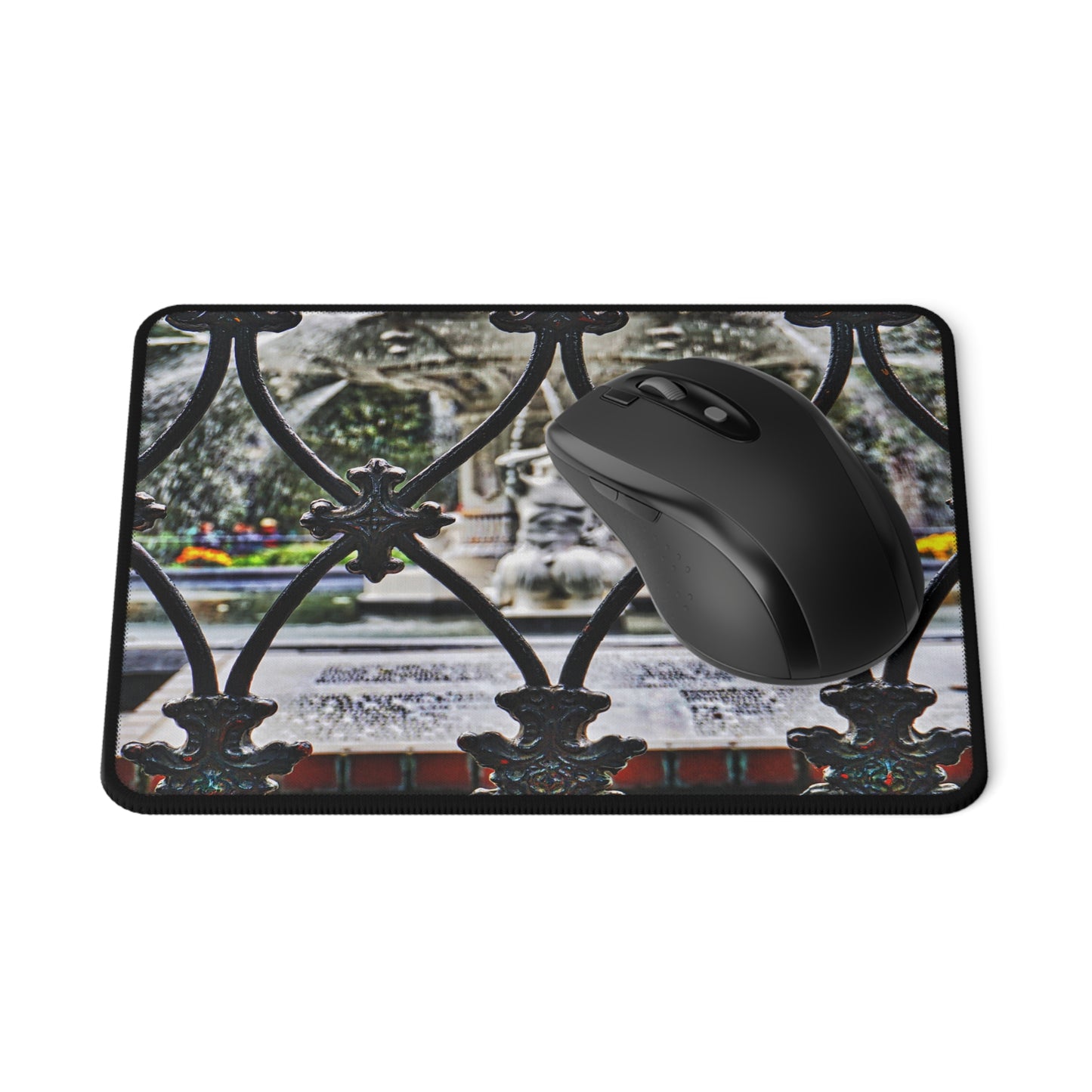 Forsyth Park Dark Fountain Non-Slip Mouse Pad