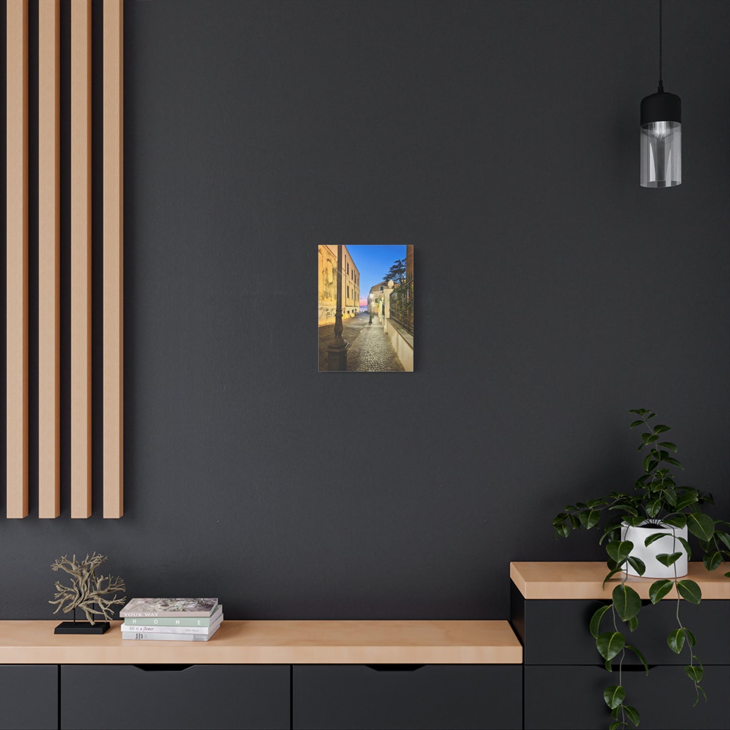 Amalfi Coast Nights Sunset Coastal Alley - Matte Canvas Print (1.25")