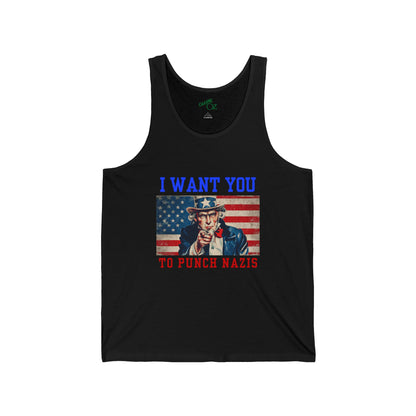 I Want You To Punch Nazis - Unisex Tank Top