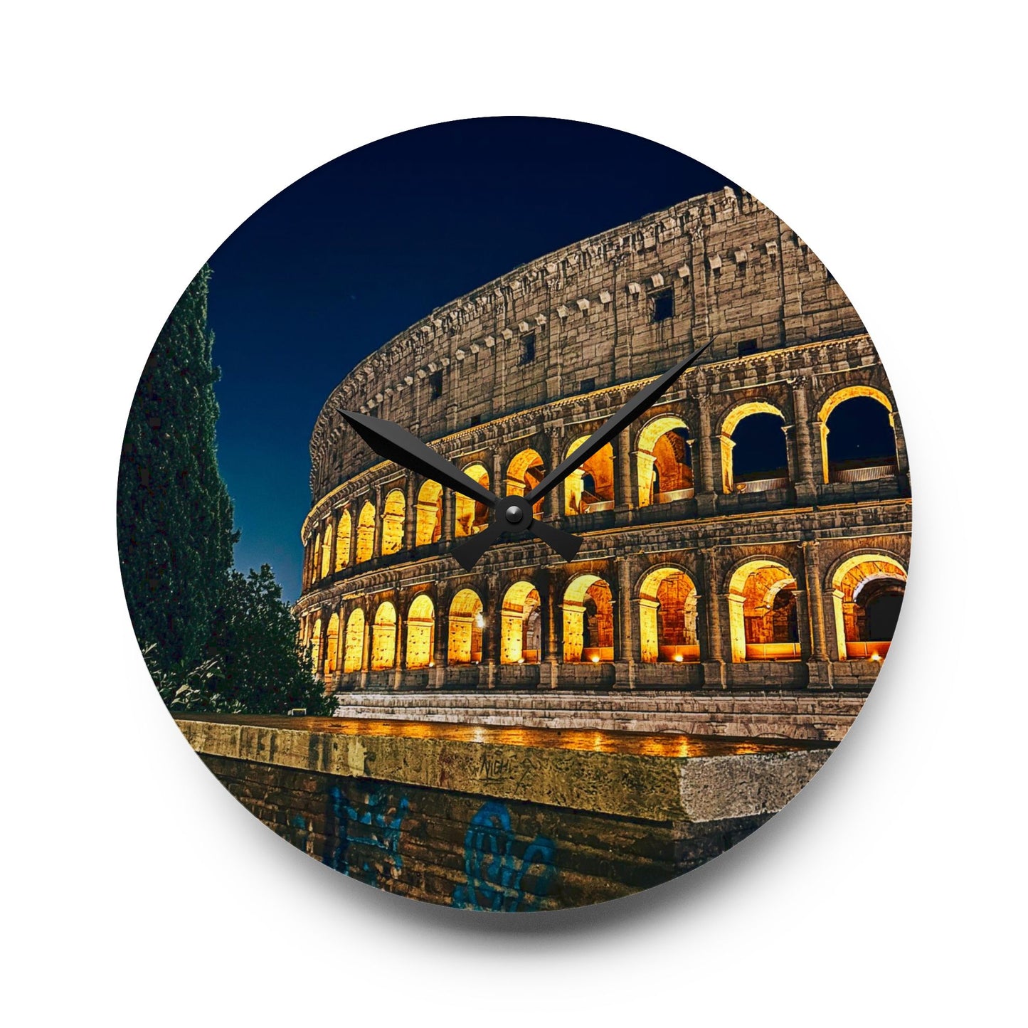 Chasing Oz Art Rome Coliseum Acrylic Wall Clock