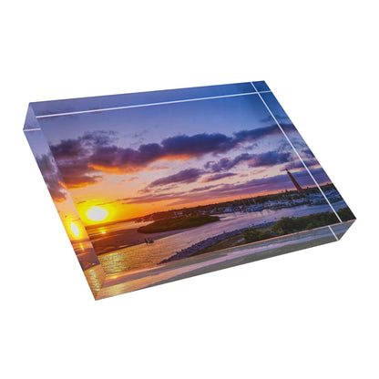 Chasing Oz Art Ponce Inlet Sunset Acrylic Photo Block