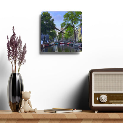 Amsterdam at Sundown - Acrylic Wall Clock