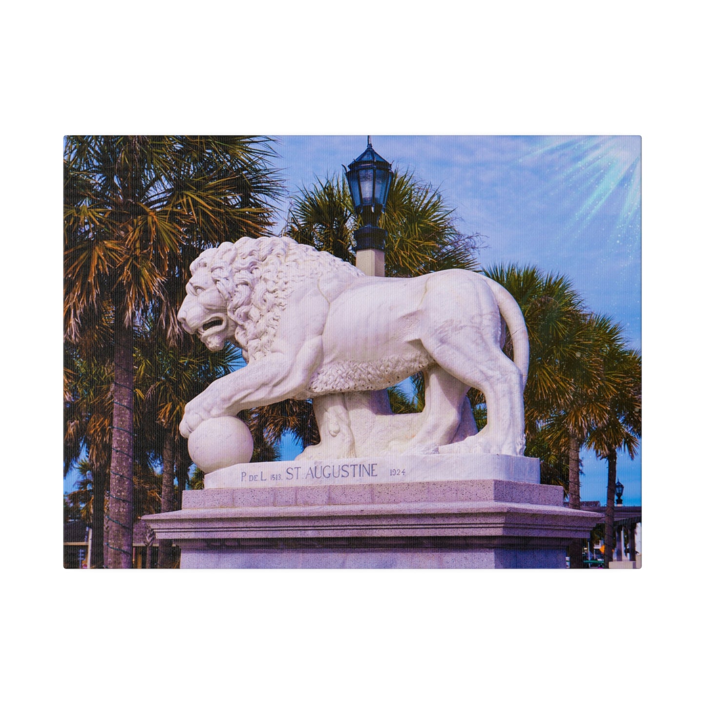 Chasing Oz Art Bridge of Lions St. Augustine Matte Canvas Stretched - 0.75"