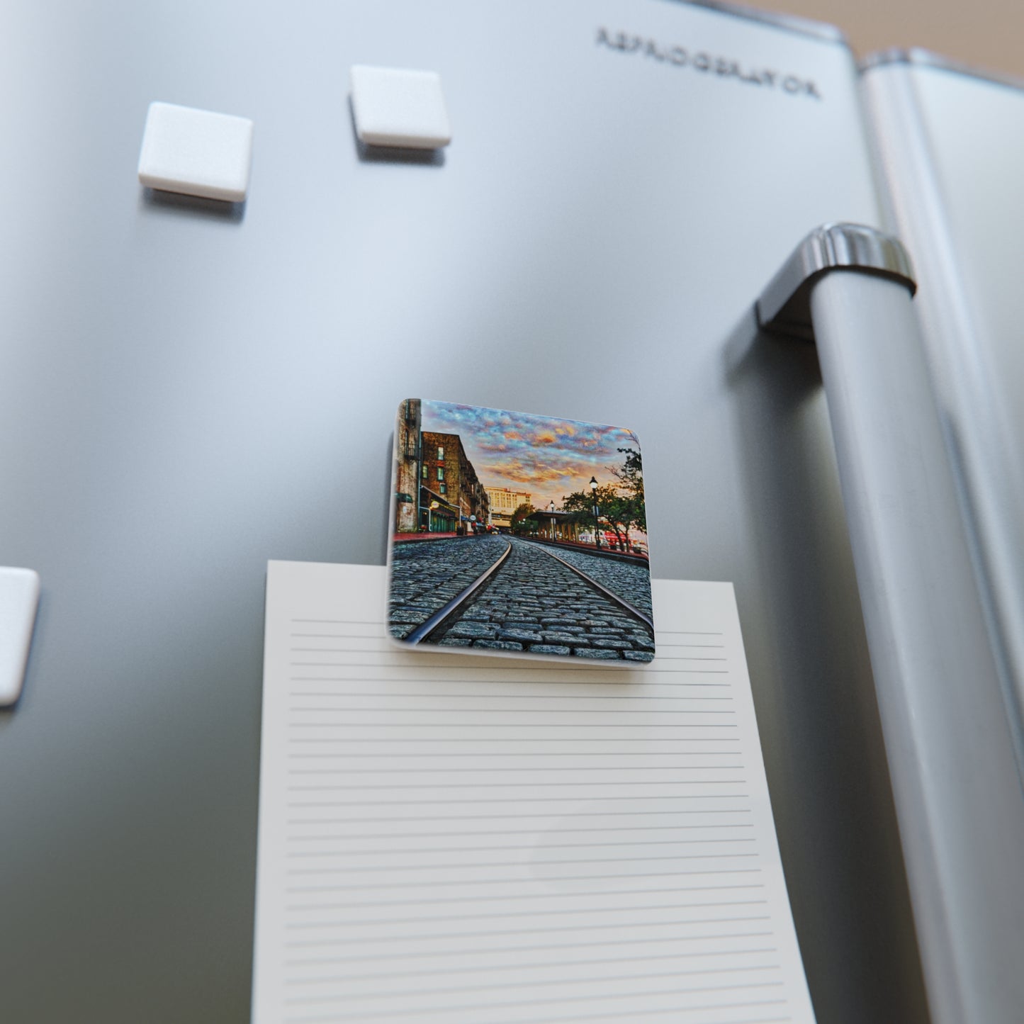 River Street Sunrise - Porcelain Magnet