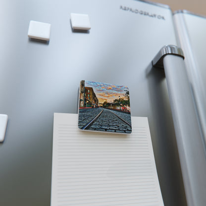 River Street Sunrise - Porcelain Magnet