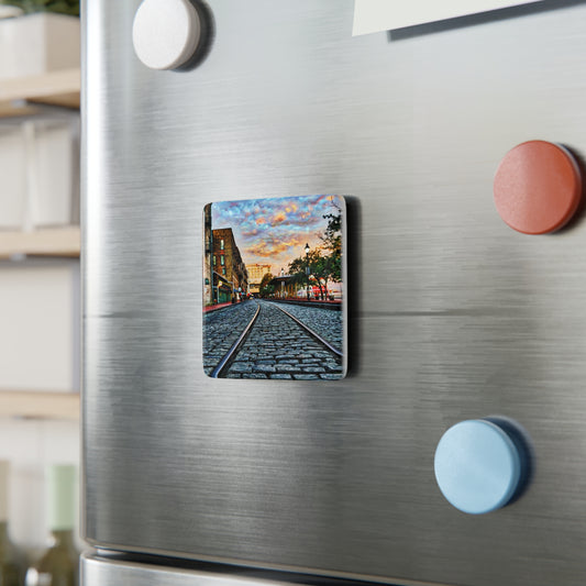 River Street Sunrise - Porcelain Magnet