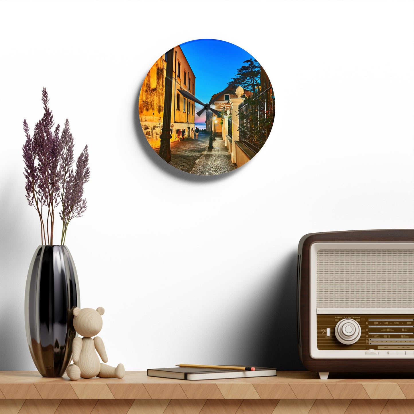 Sorrento Nights - Acrylic Wall Clock