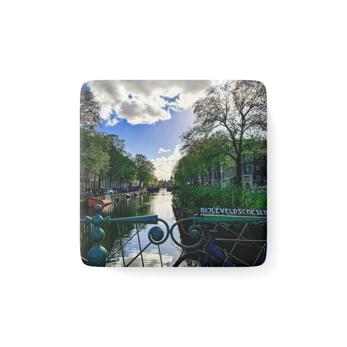 Amsterdam Sunny Canal - Porcelain Magnet