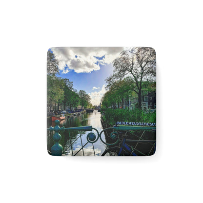 Amsterdam Sunny Canal - Porcelain Magnet