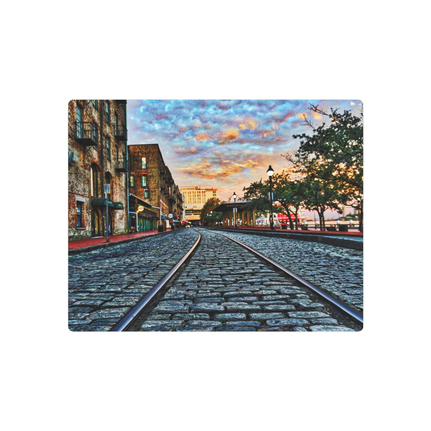 Historic River Street Sunrise - Metal Art Print
