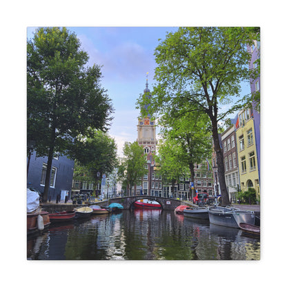 Amsterdam at Sundown by Chasing Oz - Stretched Canvas Print
