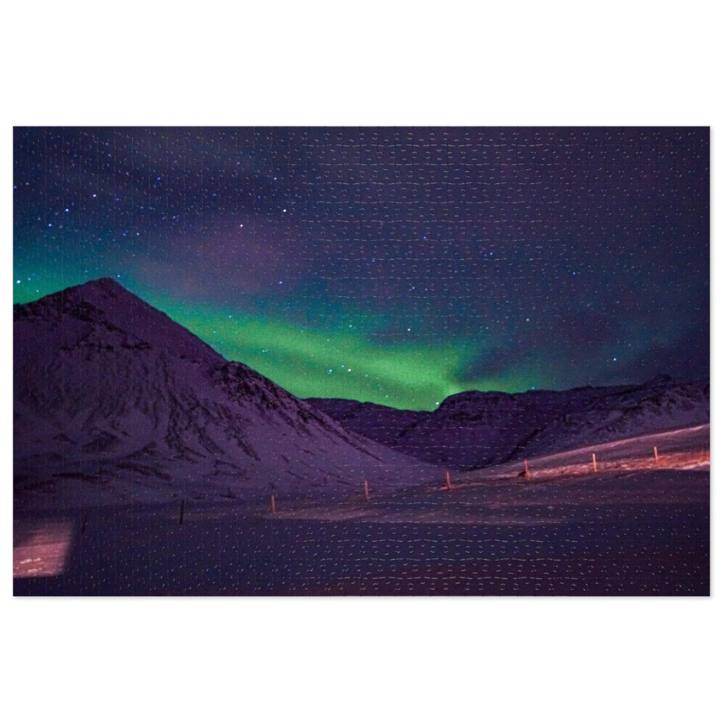 Iceland Northern Lights Jigsaw Puzzle with Tin