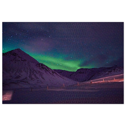 Iceland Northern Lights Jigsaw Puzzle with Tin