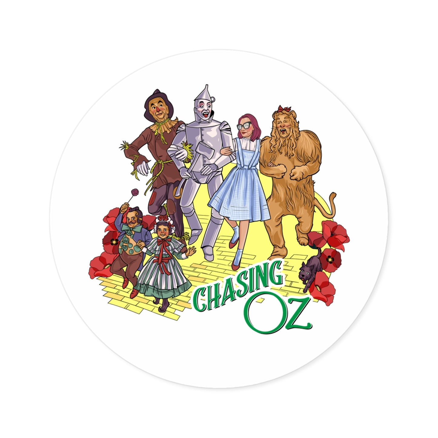 Chasing Oz Round Stickers - Indoor/Outdoor