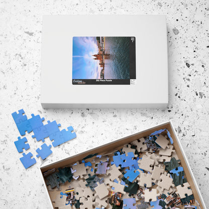 Amsterdam Central Station Canal Sunset -  Jigsaw Puzzle