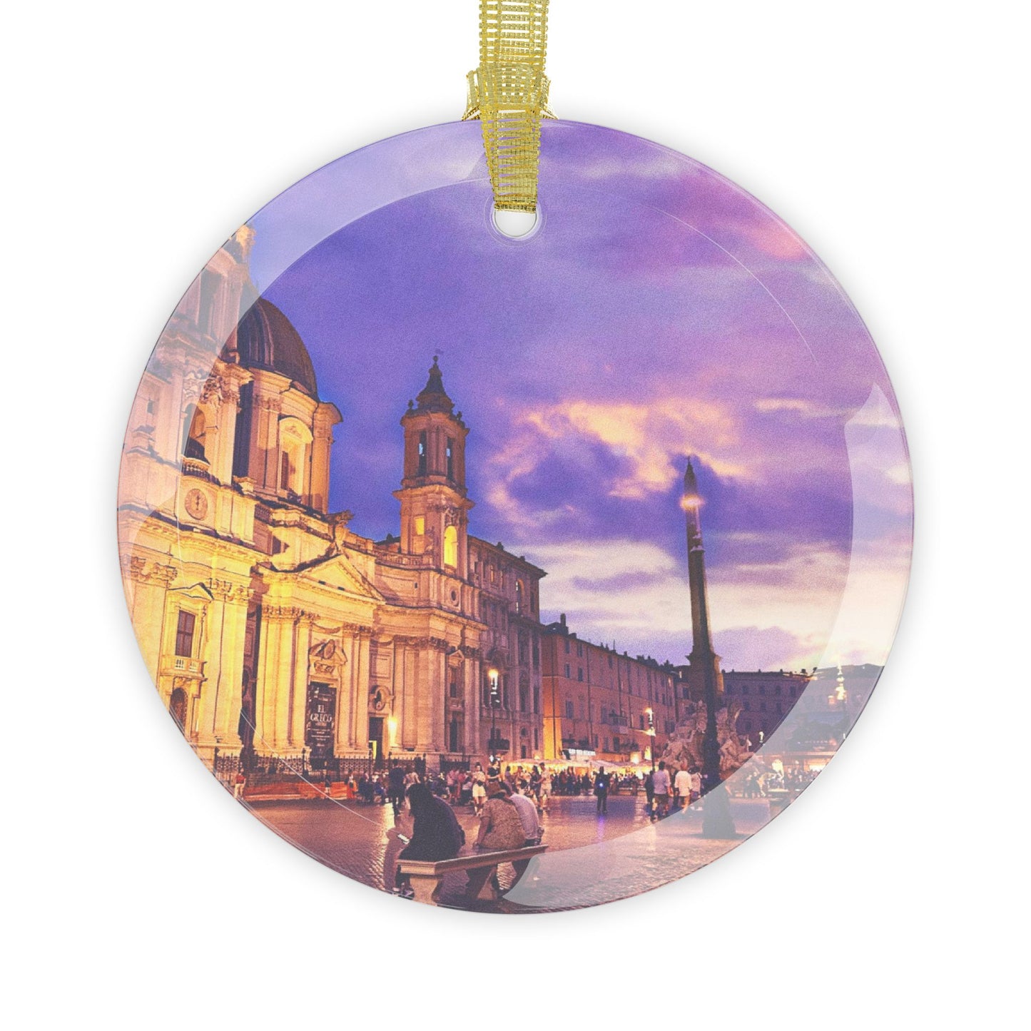 Chasing Oz Rome Sunset Glass Ornaments