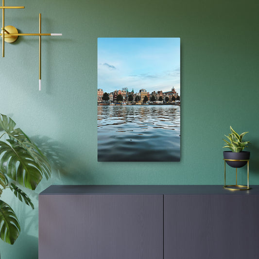 Amsterdam Canal Twilight by Chasing Oz - Metal Art Sign