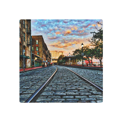 Historic River Street Sunrise - Metal Art Print