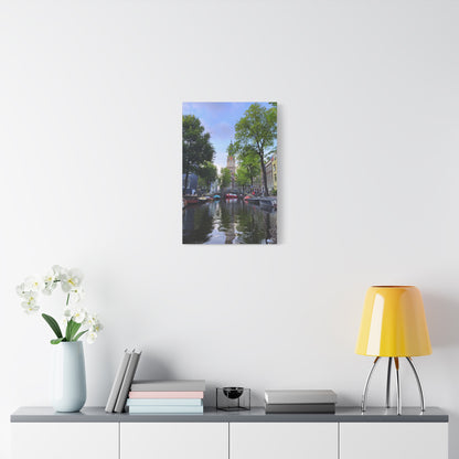 Amsterdam at Sundown by Chasing Oz - Stretched Canvas Print