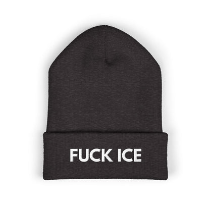 FUCK ICE - Embroidered Cuffed Beanie
