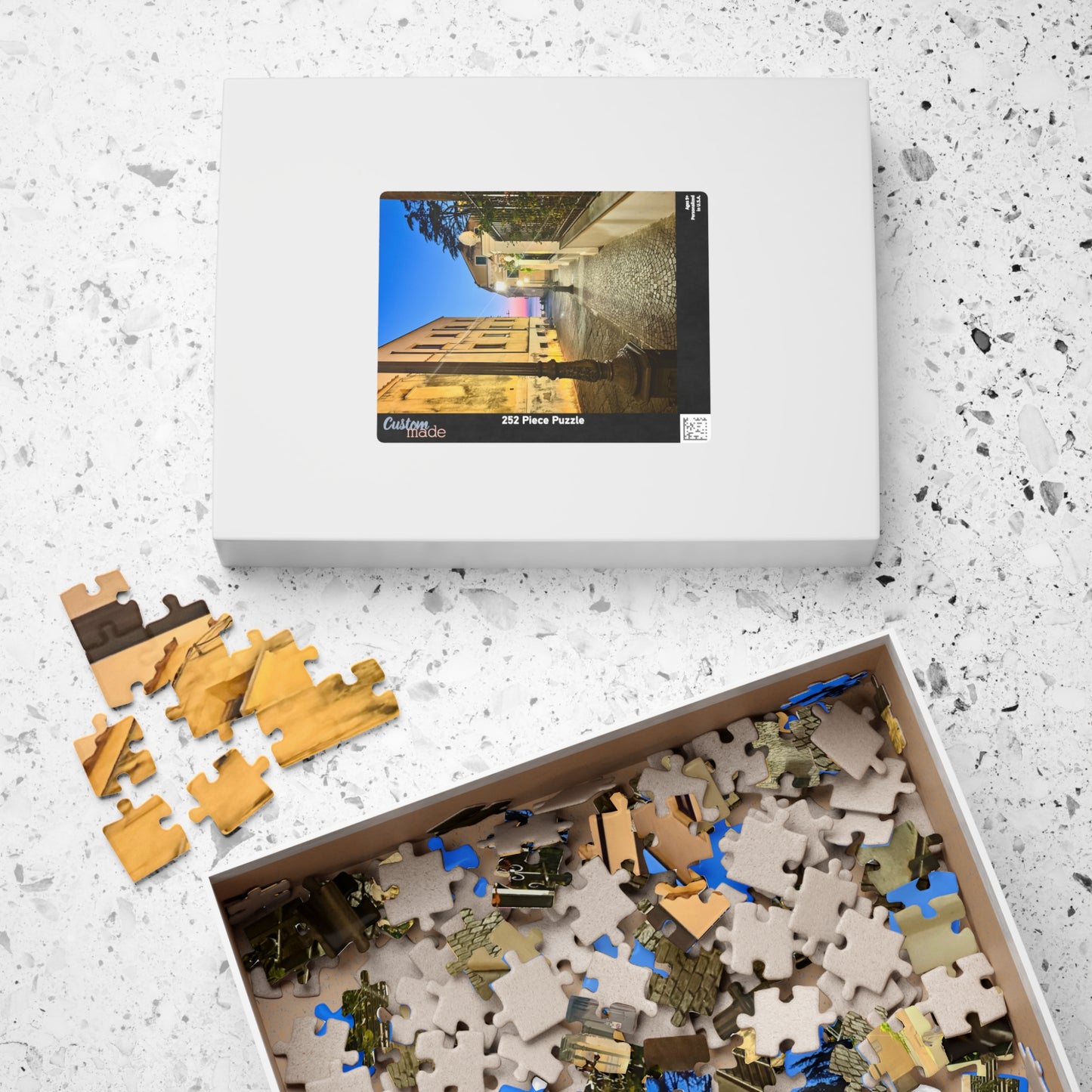 Amalfi Coast Nights Sunset Coastal Alley- Puzzle