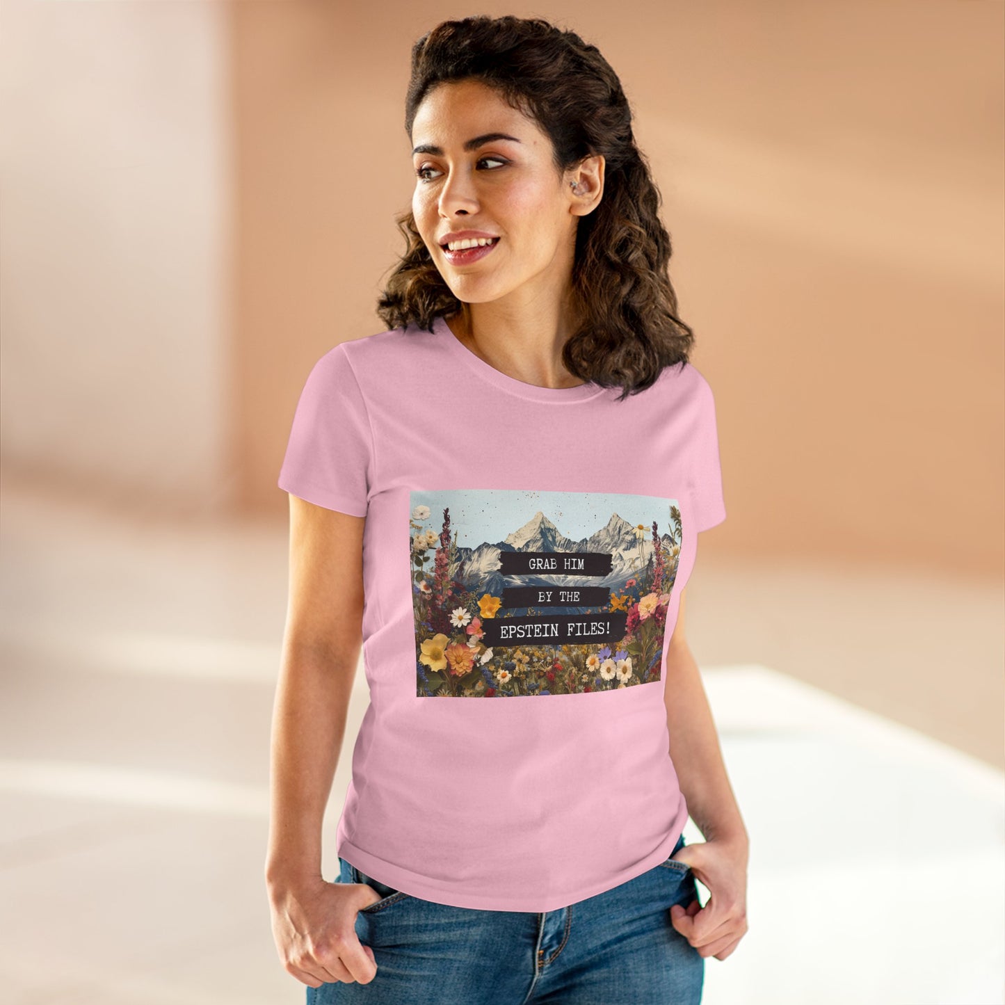 Grab Him by the Files - Women's Fitted Tee