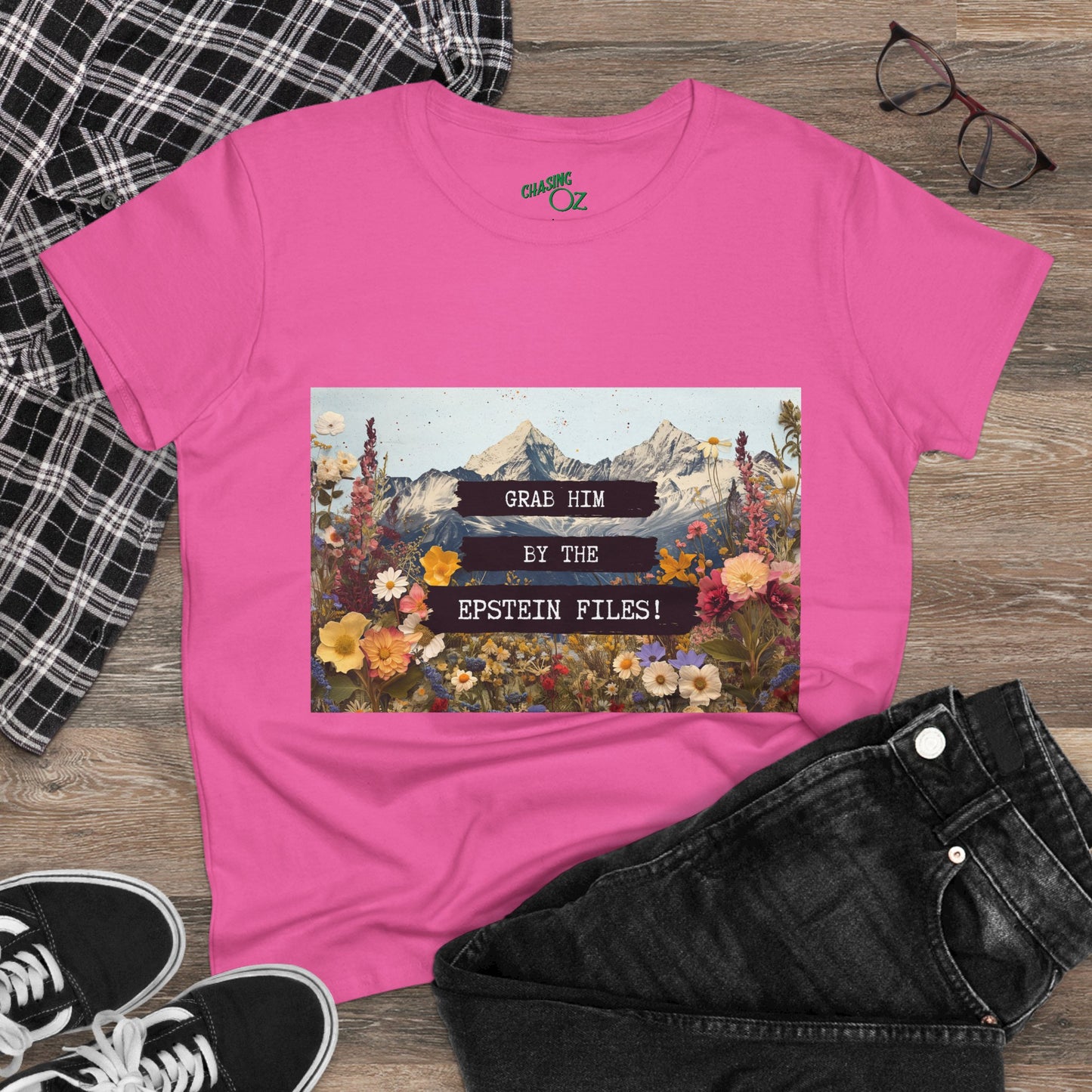 Grab Him by the Files - Women's Fitted Tee
